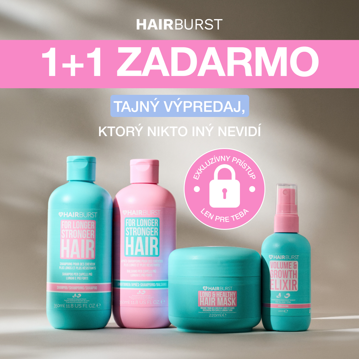 Hairburst SK.CZ Facebook ad from Aug 14, 2026