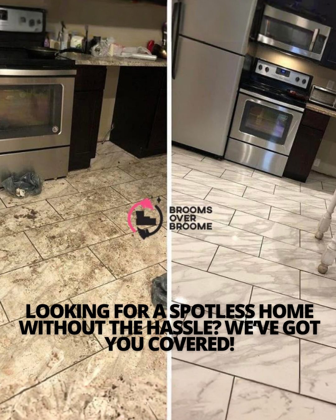 Brooms Over Broome Facebook ad: A Spotless Home Without The Hassle!