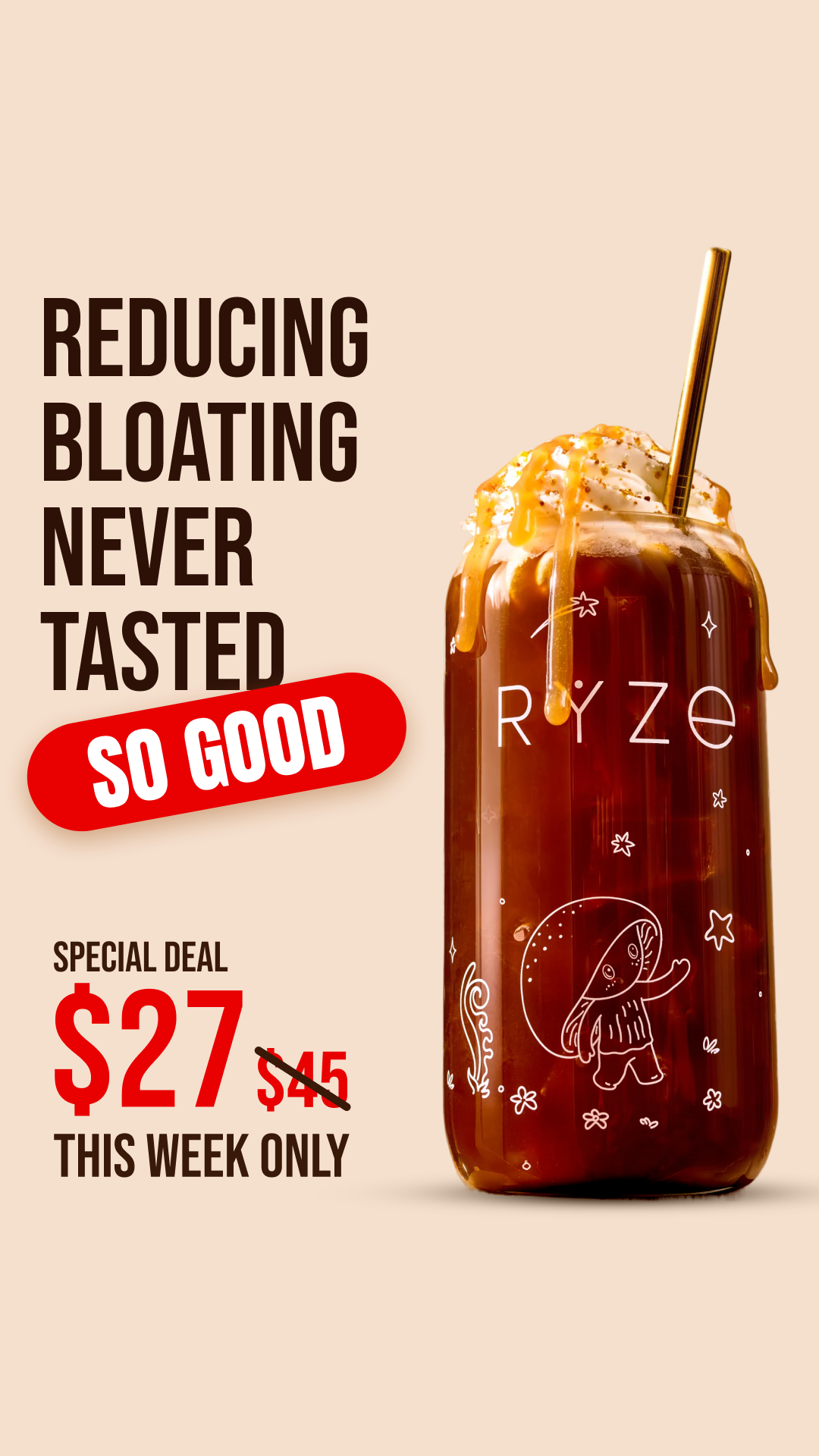 RYZE Superfoods Facebook ad