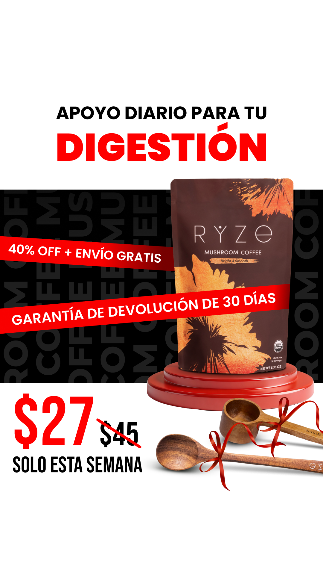 RYZE Superfoods Facebook ad