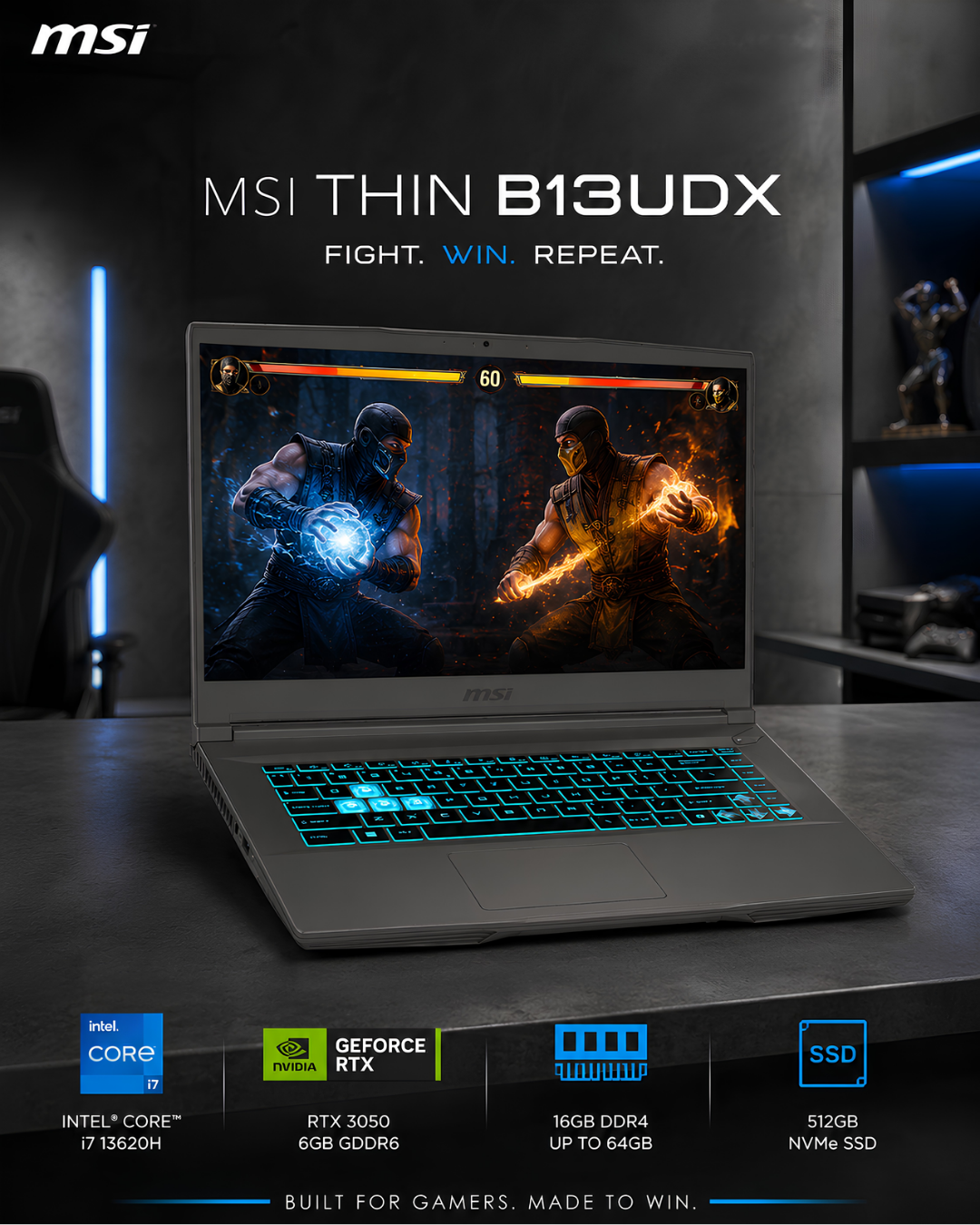 Laptopcare.lk Facebook ad: Level Up with MSI Gaming Power