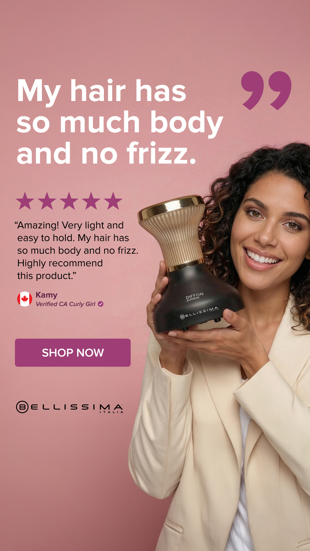 Bellissima Hair Tools Facebook ad