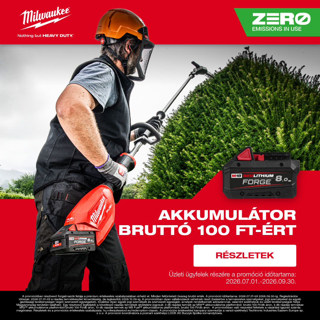 Milwaukee Magyarország Facebook ad: Akkumulátor bruttó 100 Ft-ért