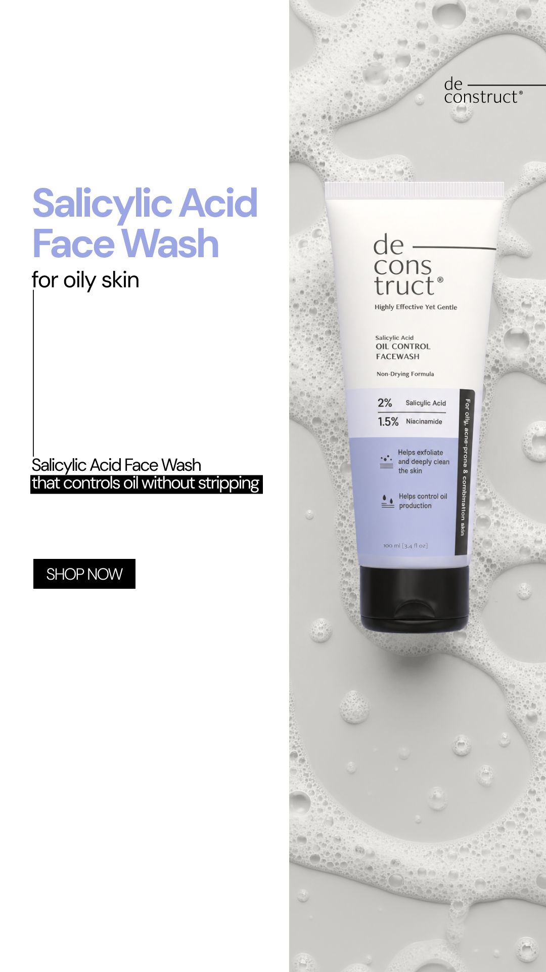 Deconstruct Skincare Facebook ad