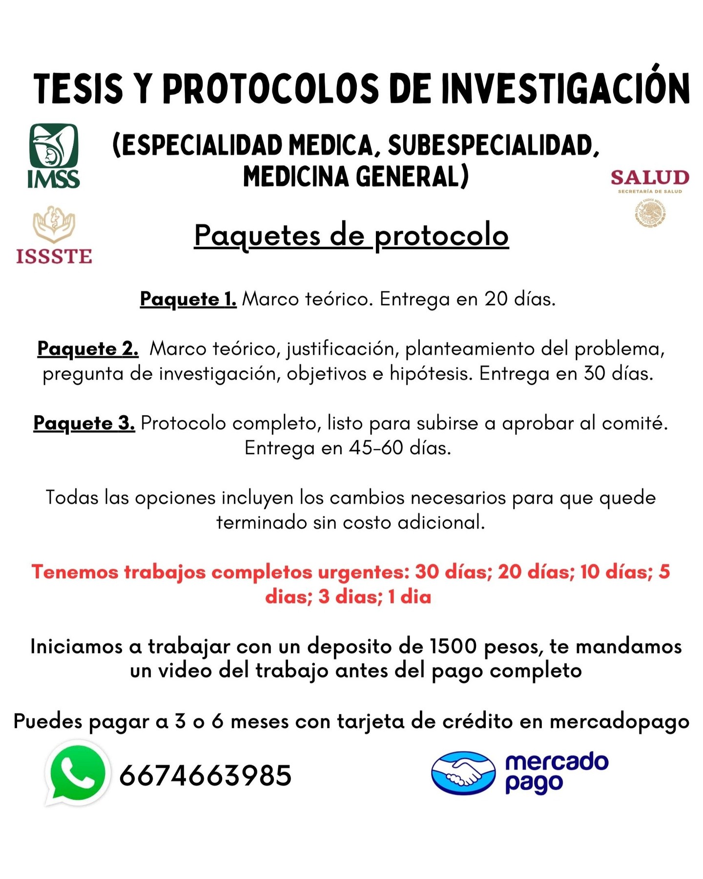 La Tesis MX Facebook ad: -Termina tu protocolo y tesis de especialidad médica…