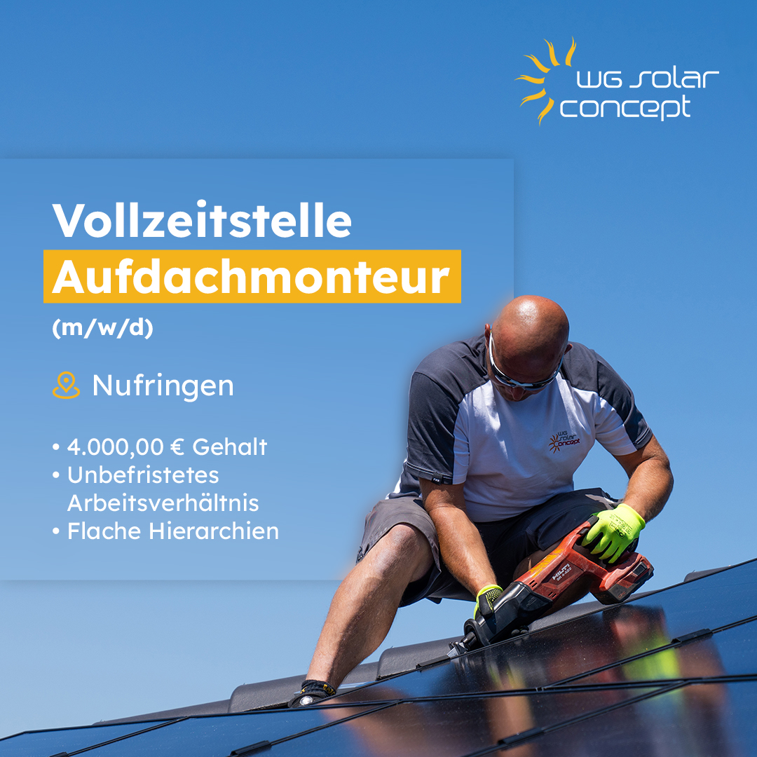 WG Solar Concept GmbH Facebook ad: Jetzt bewerben