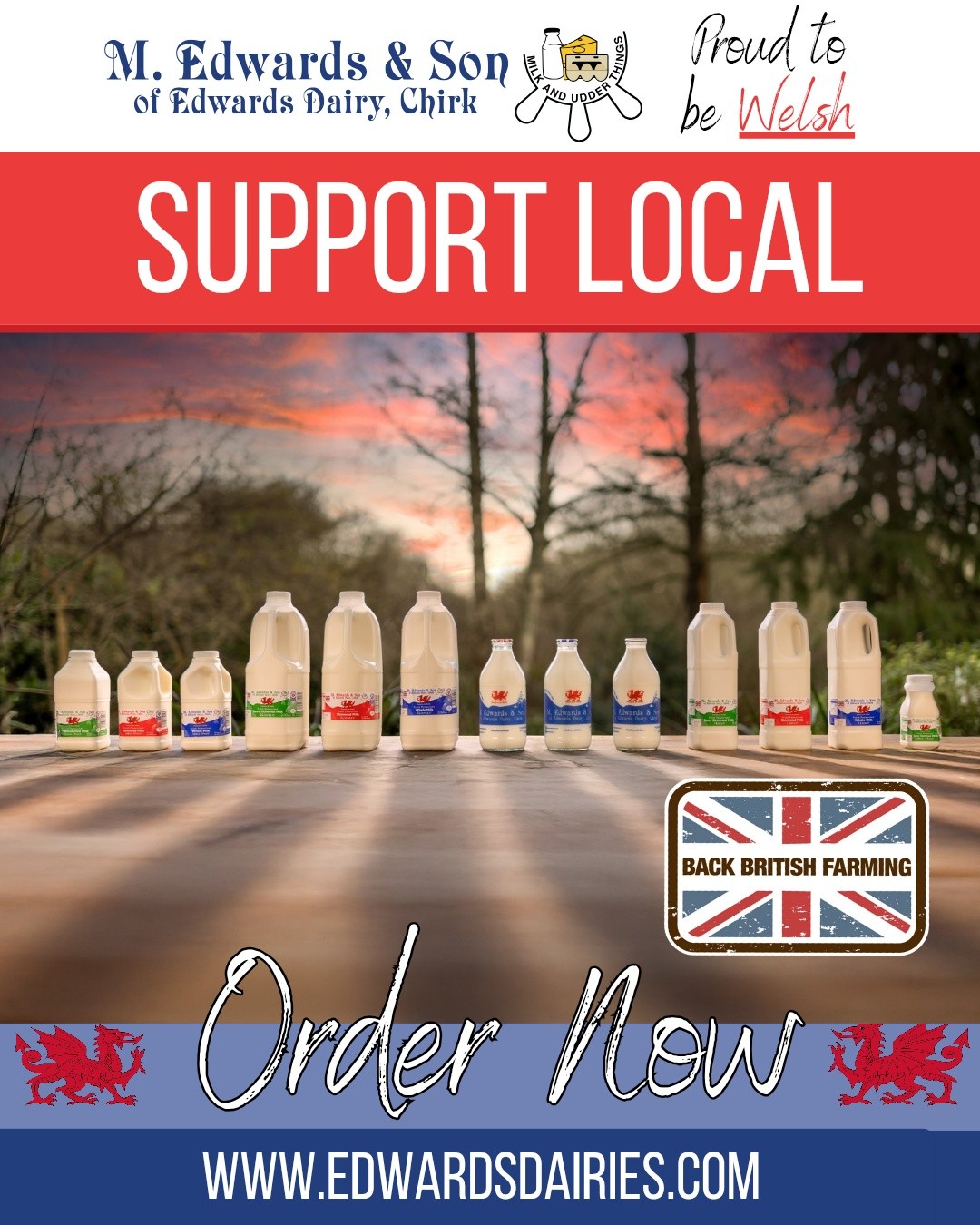 Edwards Dairies Chirk Facebook ad