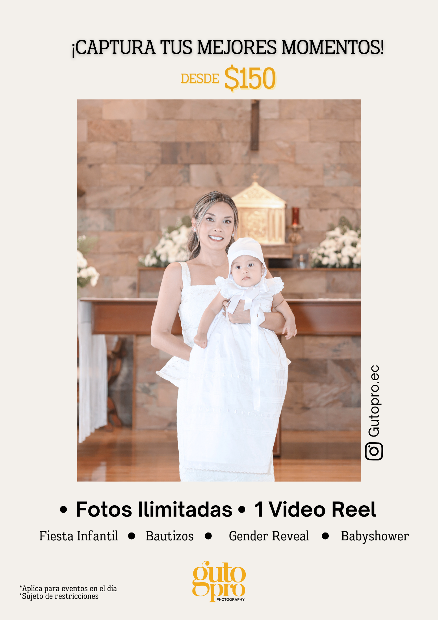 Guto Gutierrez EC Facebook ad: Haz que tus momentos sean eternos