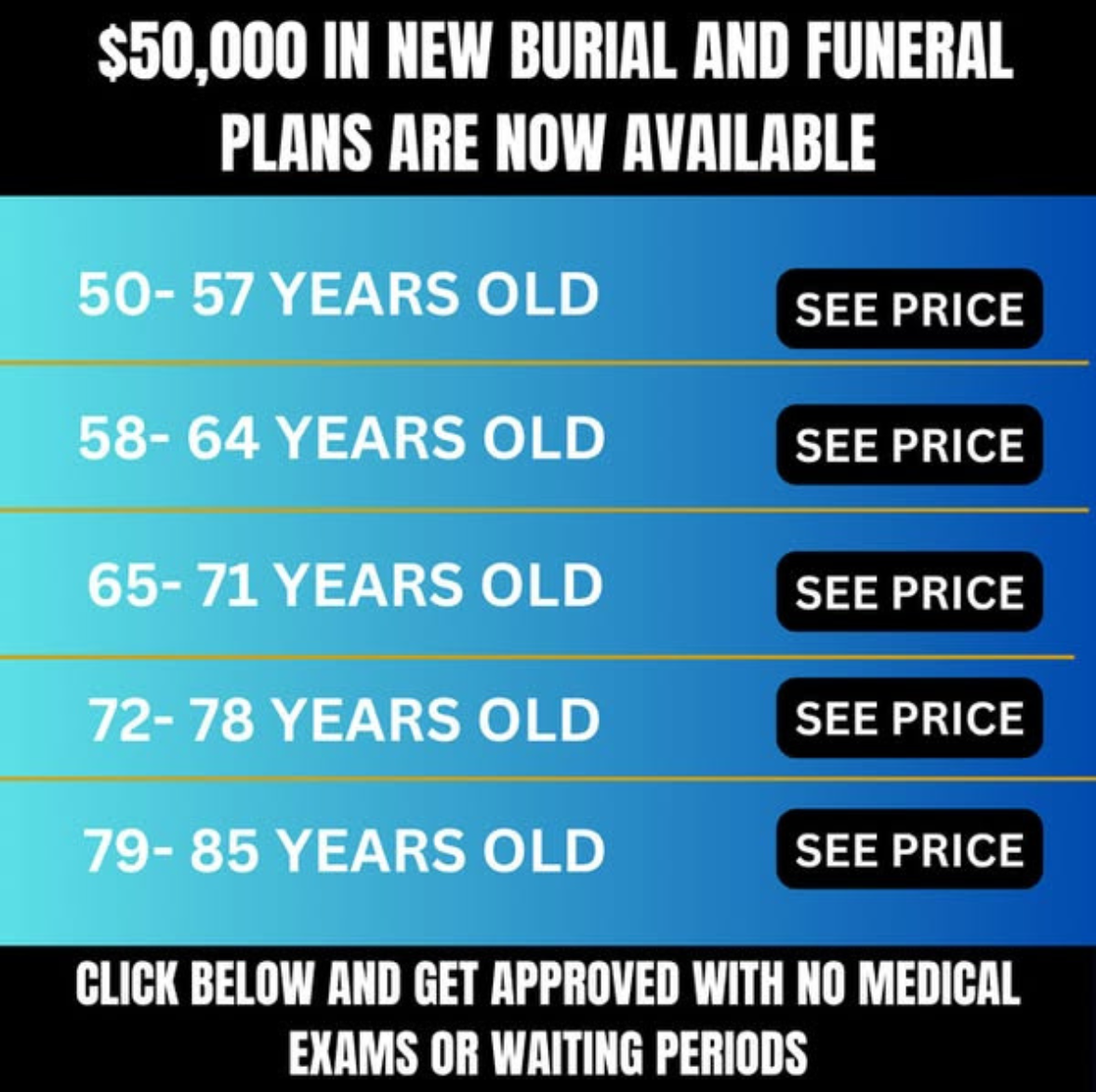 Senior Burial Coverage Facebook ad