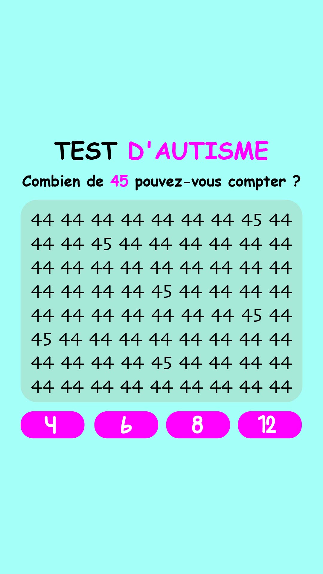 International IQ test Facebook ad