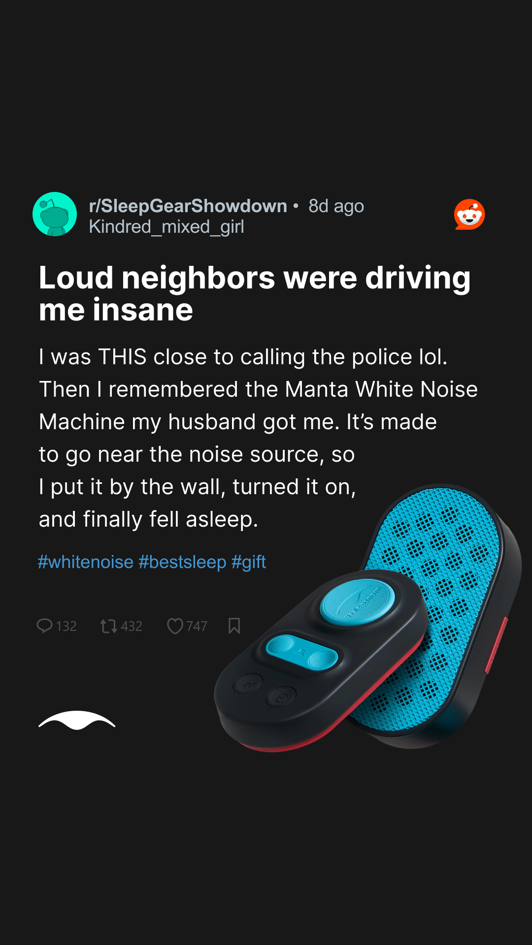 Manta Sleep Facebook ad