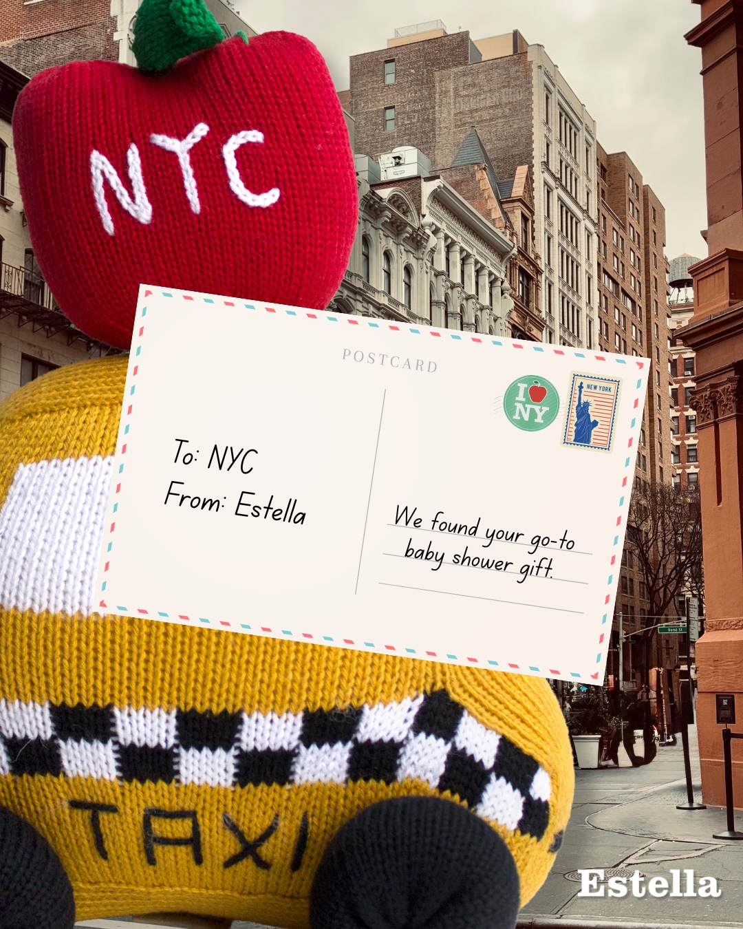 Estella Facebook ad: Tiny New Yorker Essentials