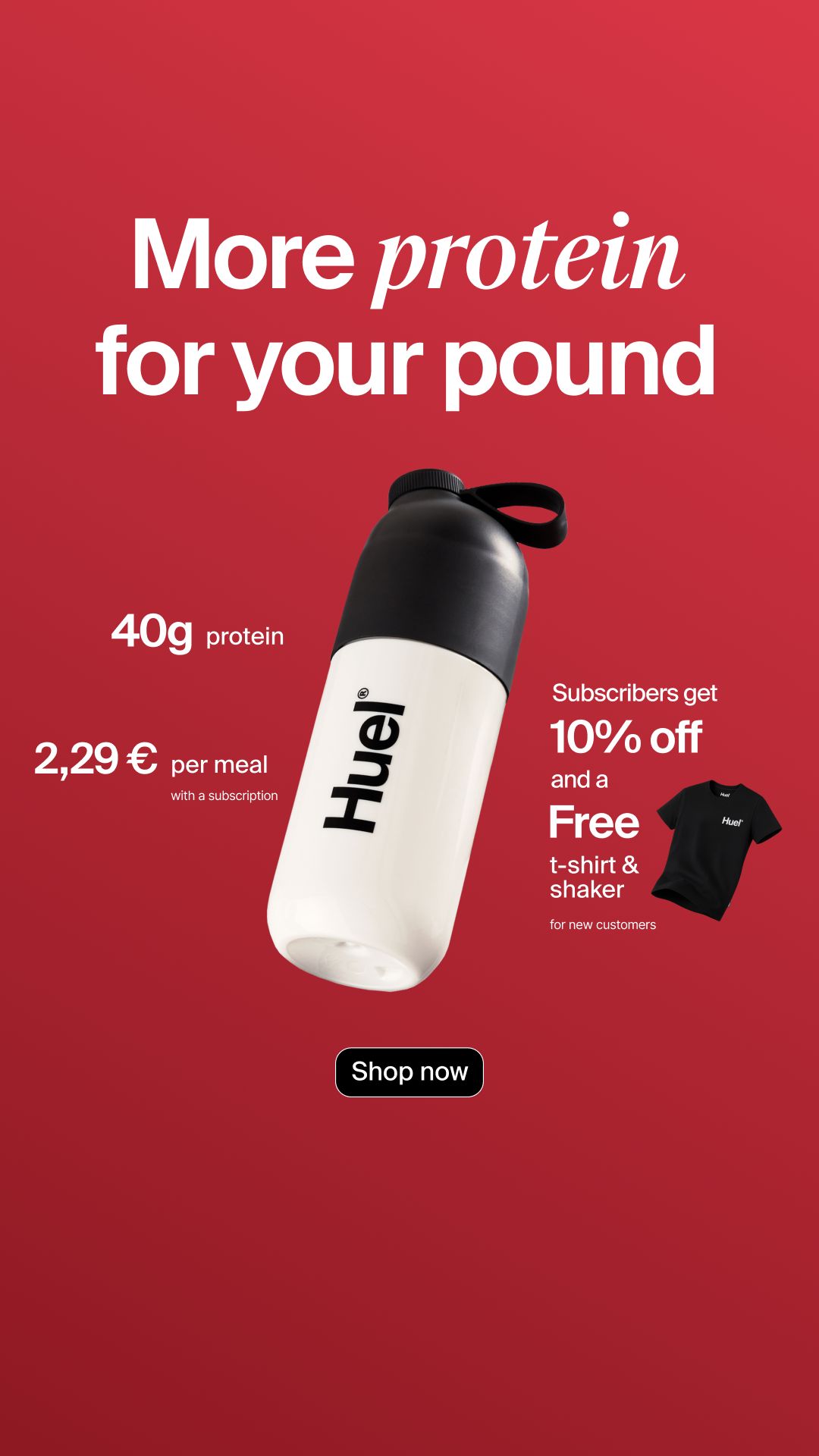 Huel Facebook ad