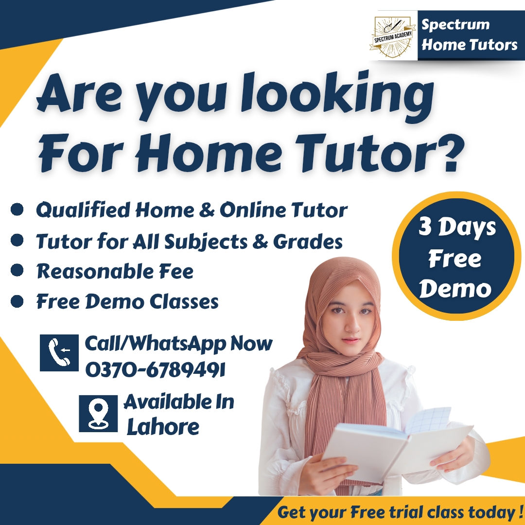 Spectrum Home Tutor Services Facebook ad: Hire Home Tutor