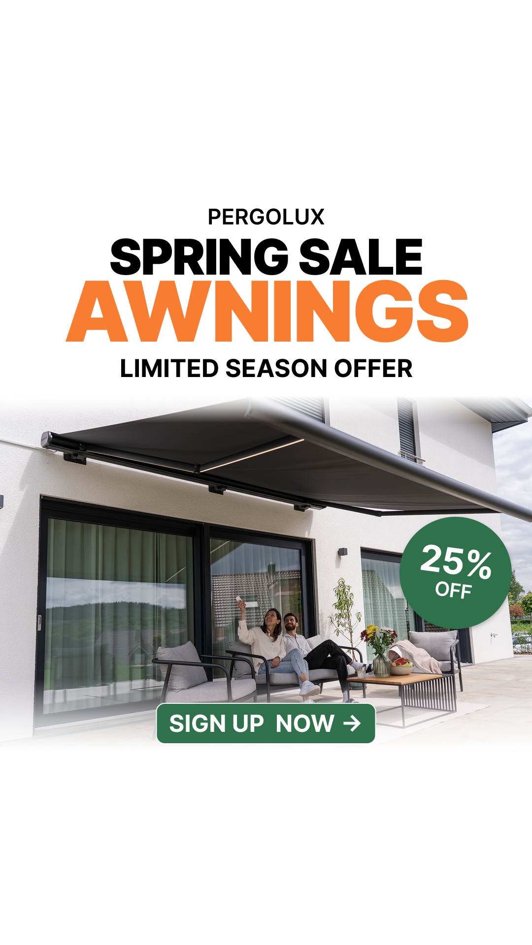 pergolux.au Facebook ad: Scandinavian Design - Built For Every Season