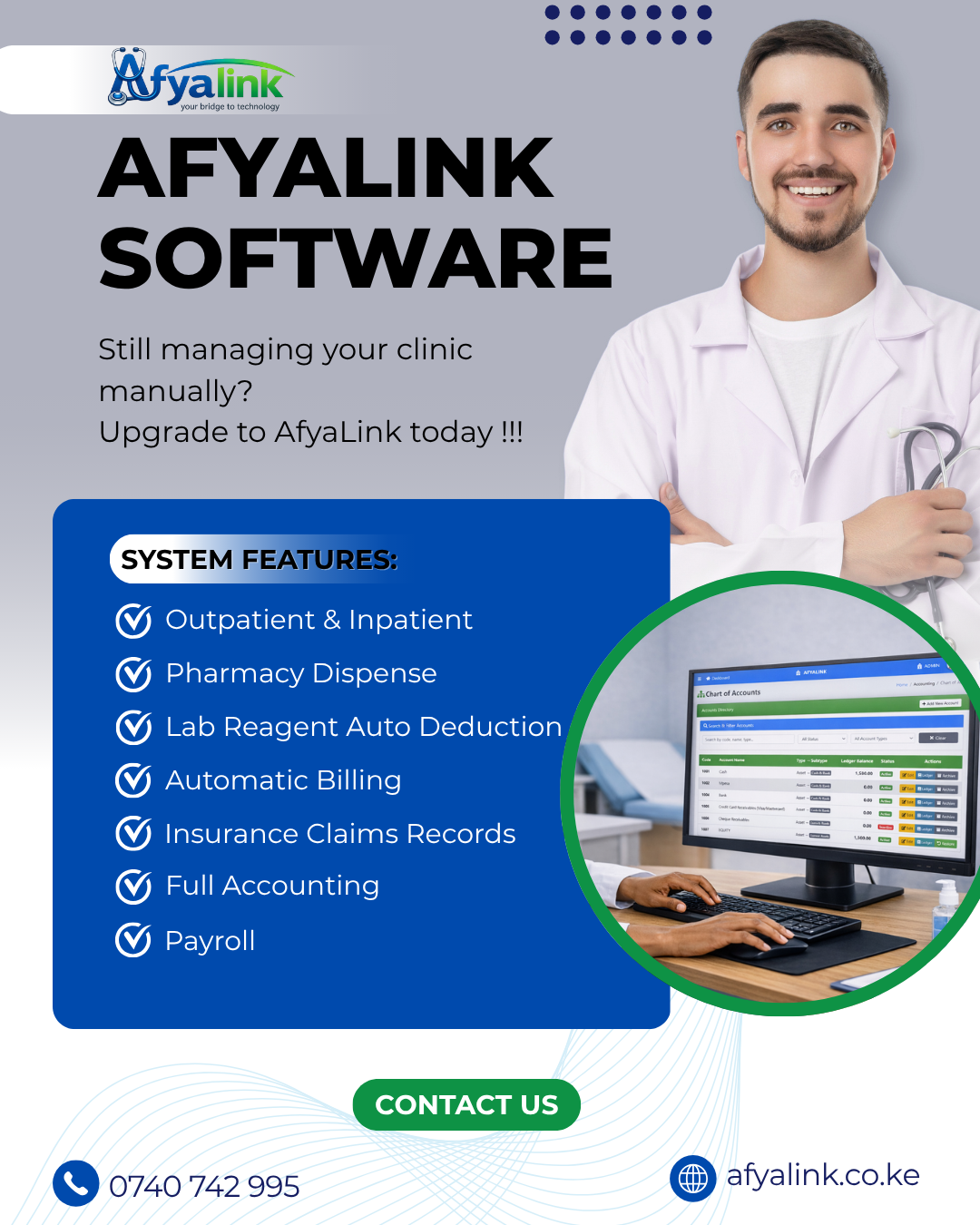 AfyaLink Software Facebook ad: AfyaLink Healthcare Software