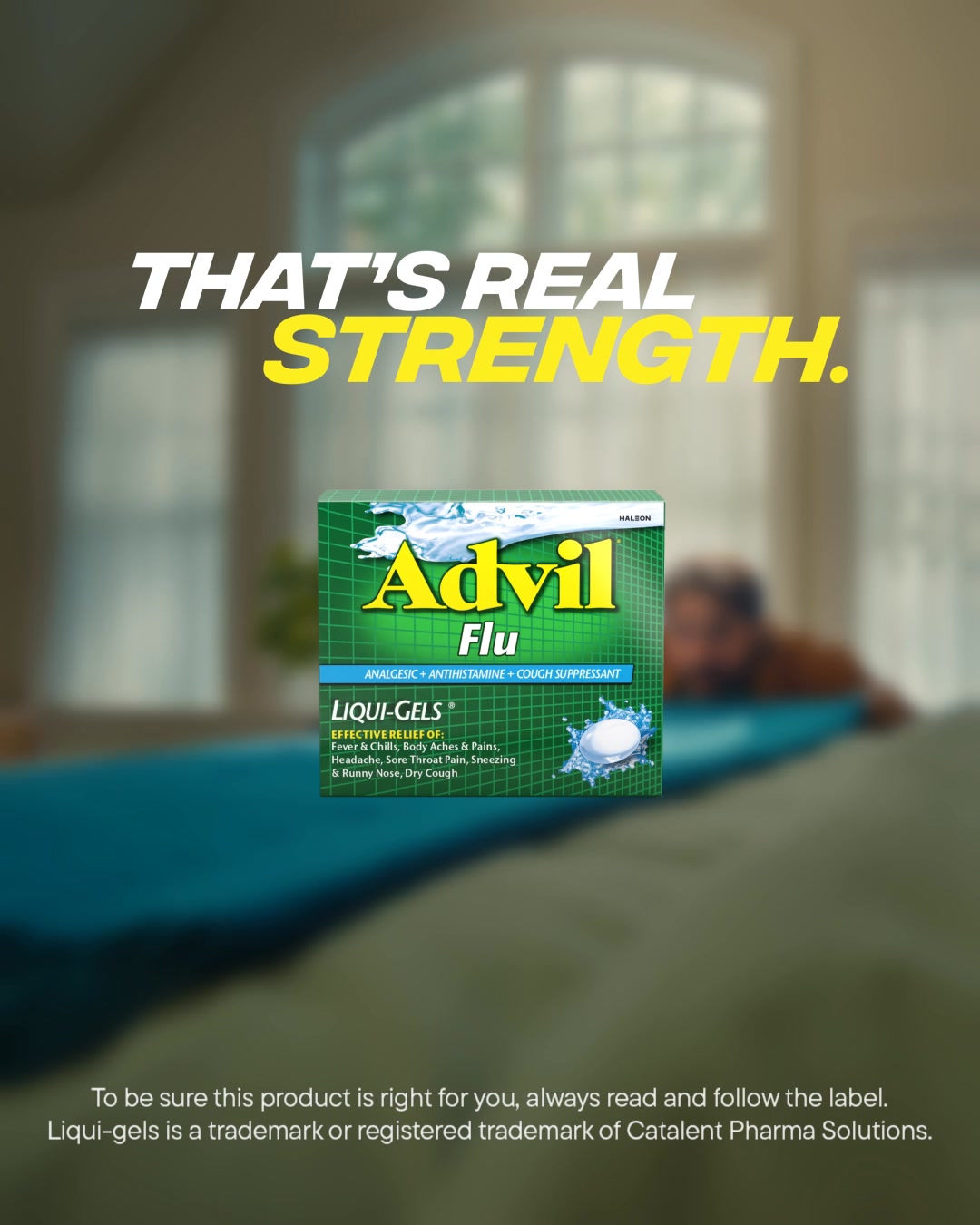 Advil Canada Facebook ad: Advil Flu Liqui-Gels