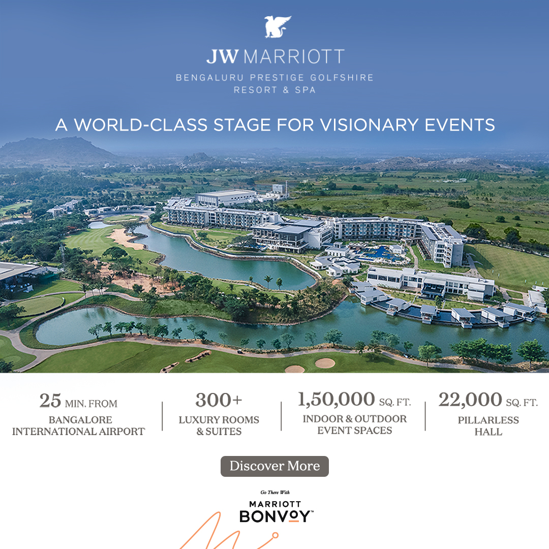 JW Marriott Bengaluru Prestige Golfshire Resort & Spa Facebook ad: Set the stage for impactful events in one…