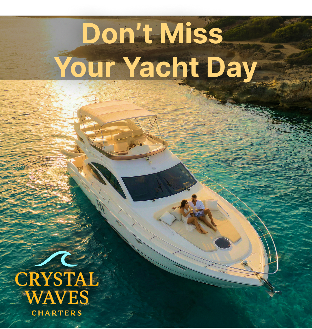 Crystal Waves Charters Facebook ad from Jun 12, 2026