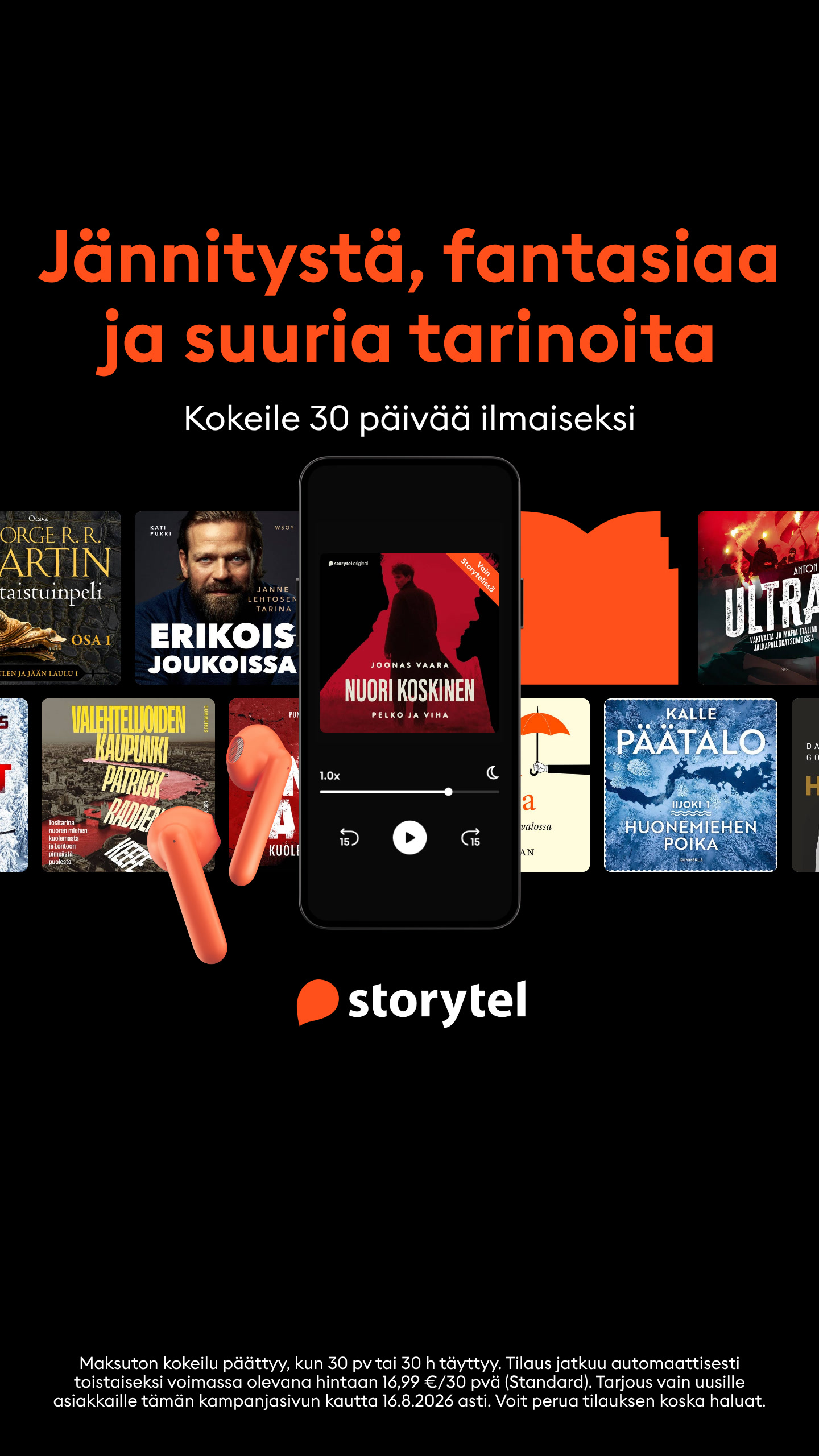 Storytel Facebook ad from May 15, 2026