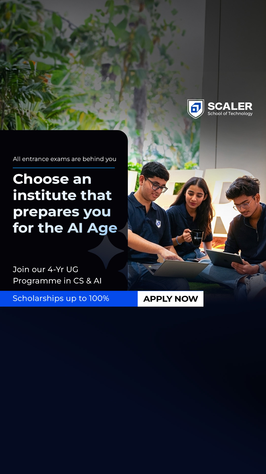 Scaler School of Technology Facebook ad