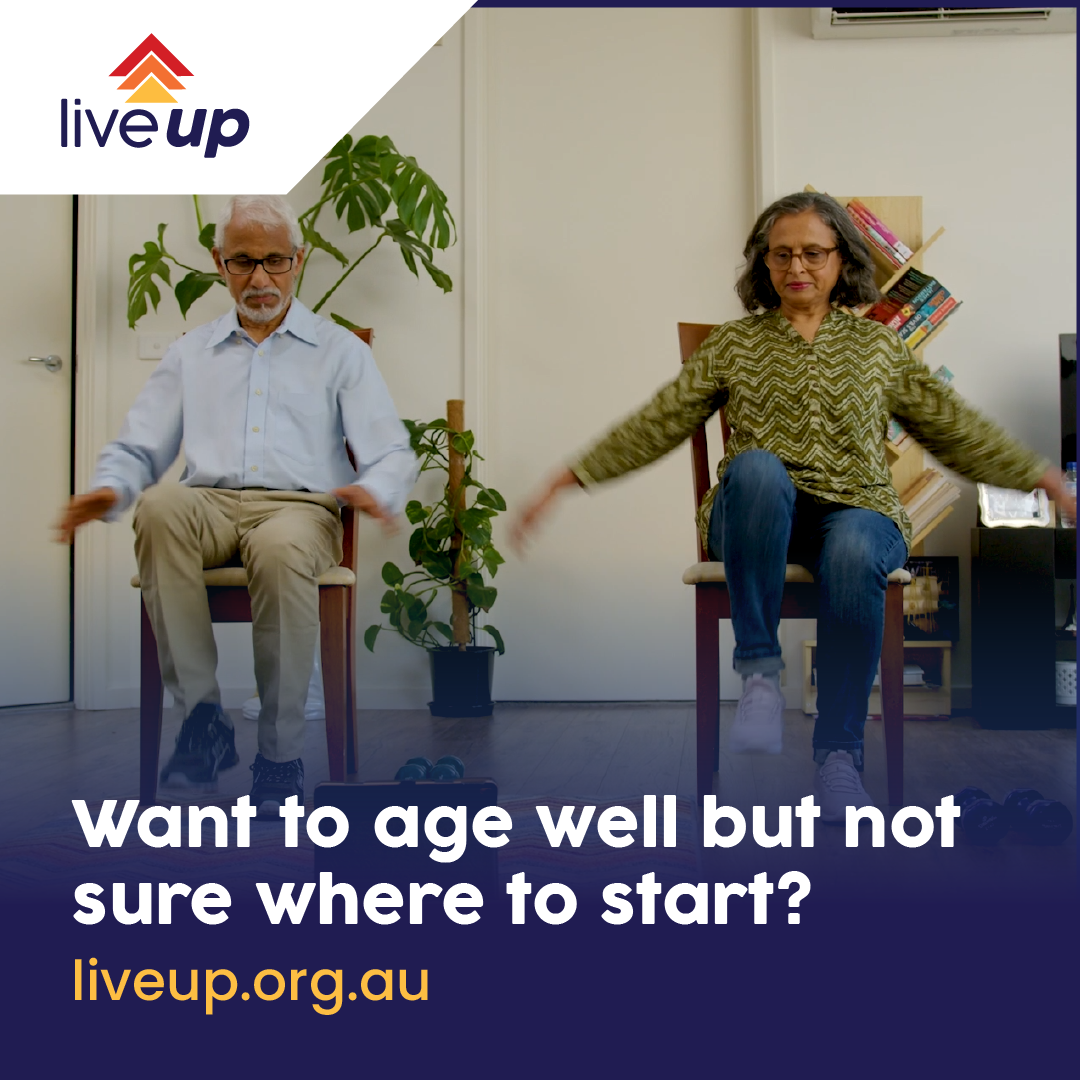 LiveUp Facebook ad: Free healthy ageing quiz