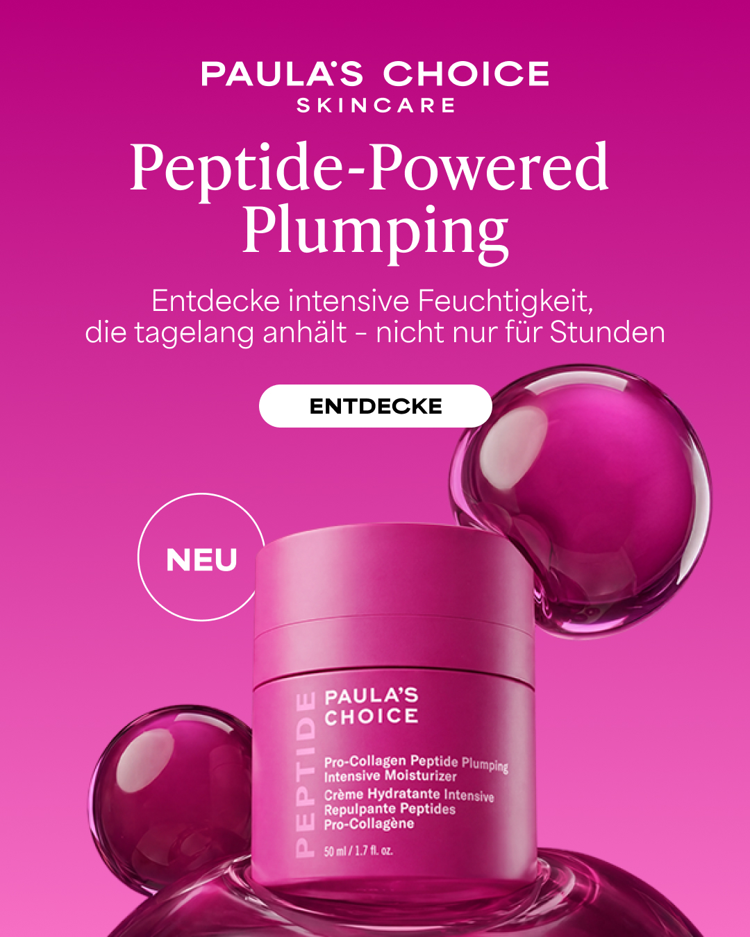 Paula's Choice Facebook ad: FINDE DEIN PEPTID-MATCH