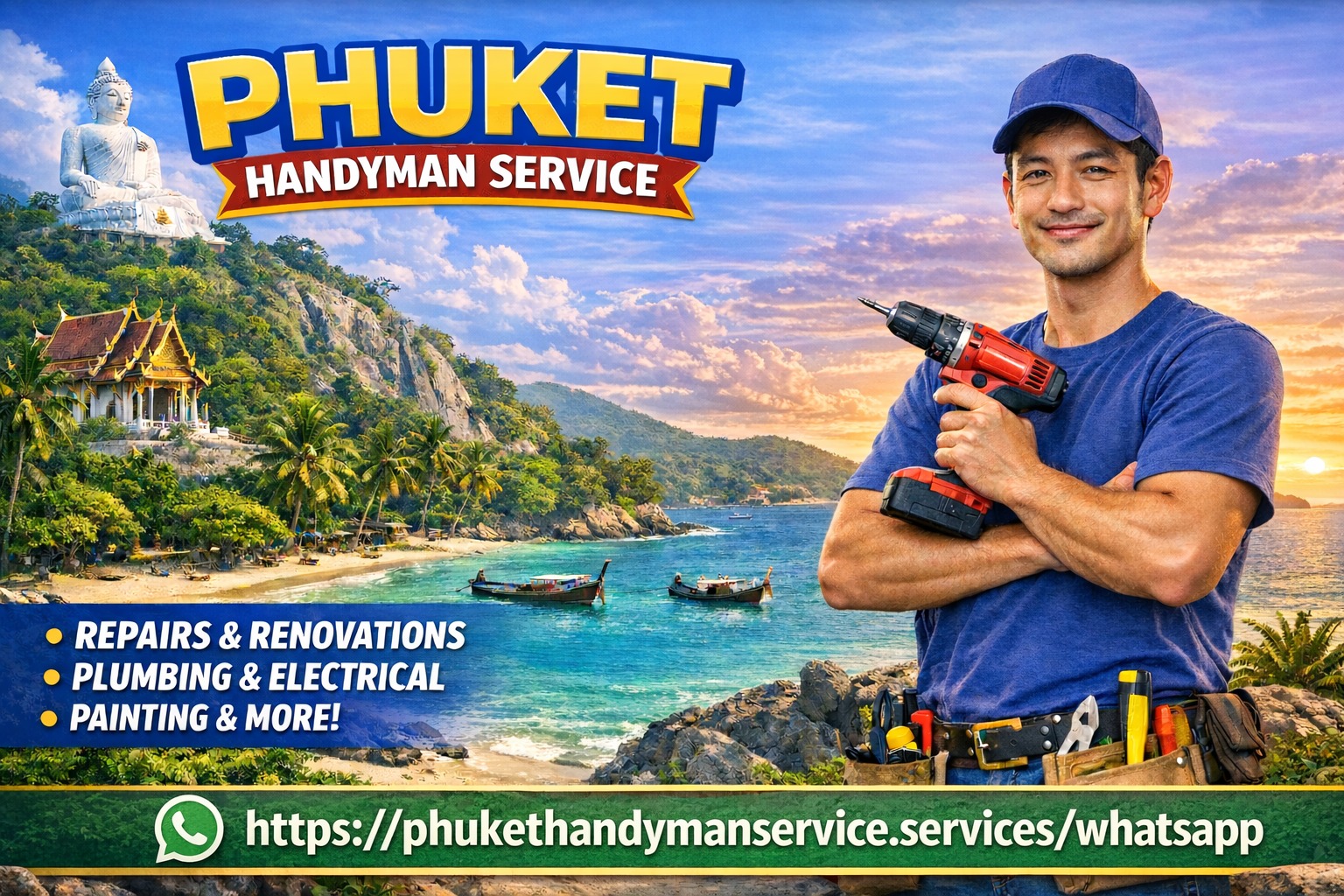 Phuket Handyman Service Facebook ad: Reliable Handyman Services in Phuket