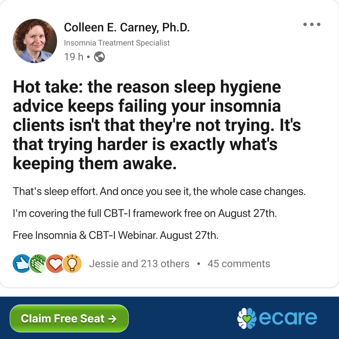 eCare Behavioral Health Institute Facebook ad