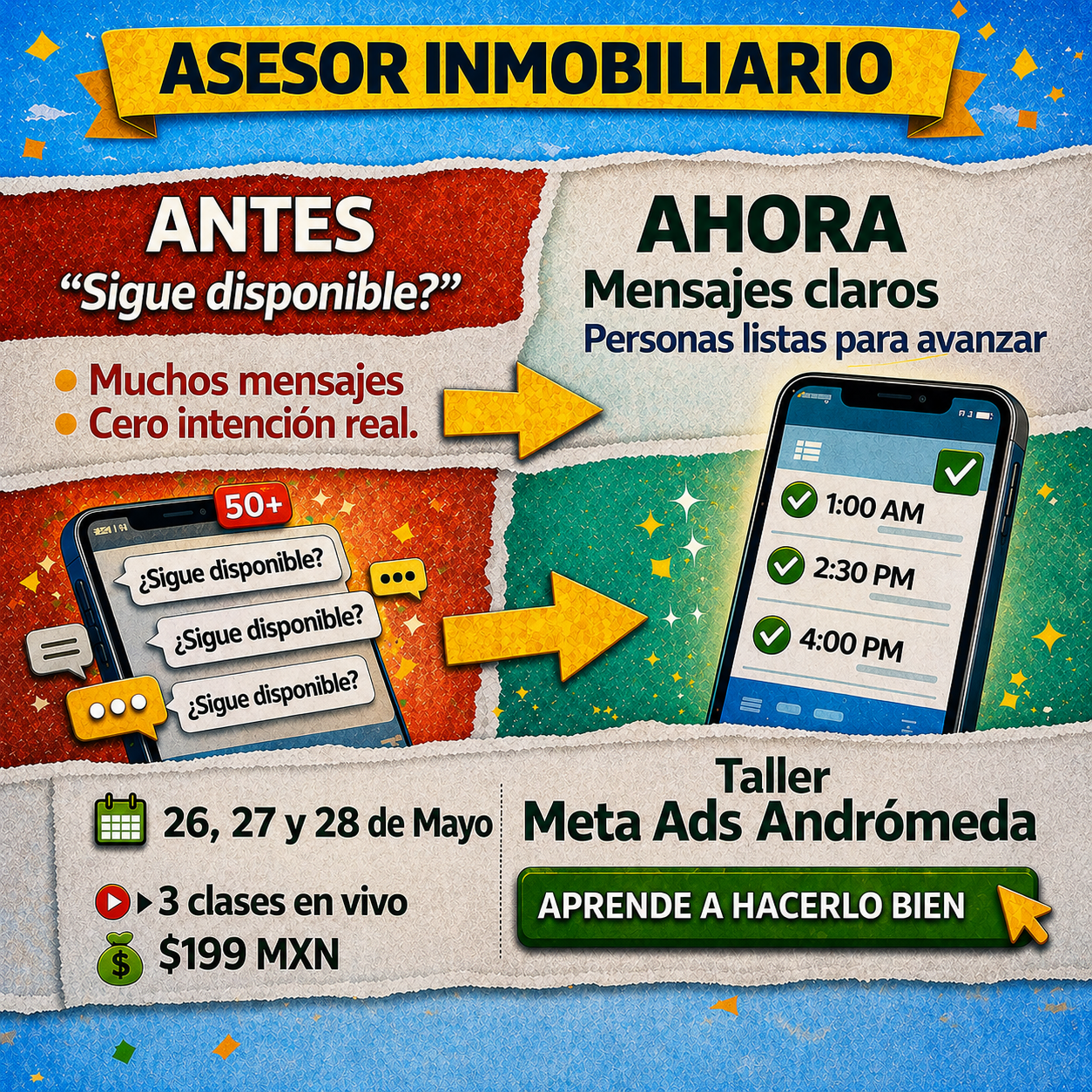 CommuNet Facebook ad: Taller Meta ADS Inmobiliario