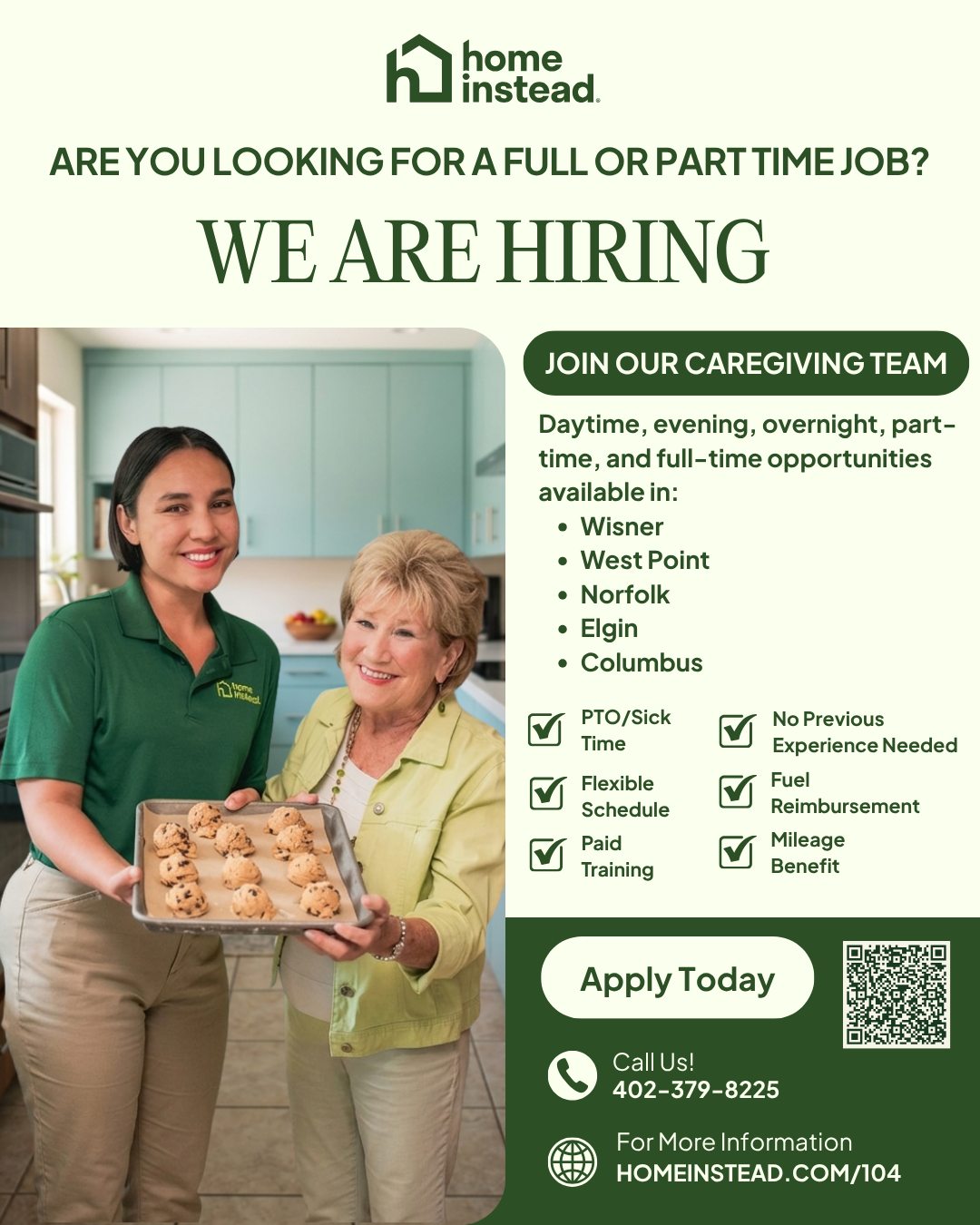 Home Instead Facebook ad: Senior Home Care Jobs | Home Instead | Norfolk, NE