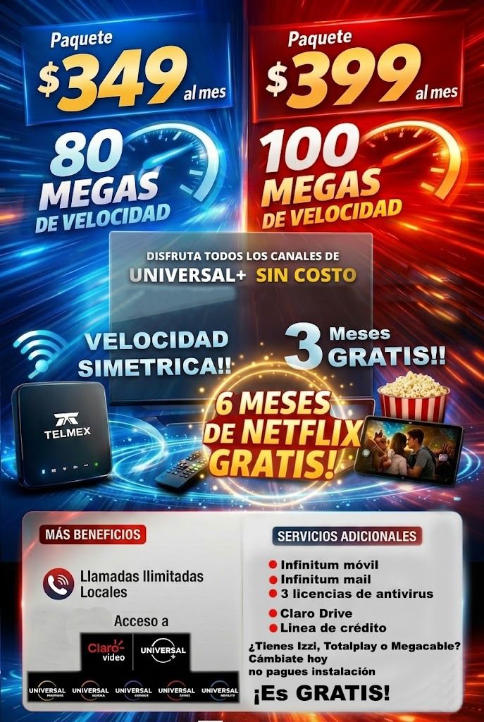 Internet de la mejor calidad Facebook ad: TRAE TU LINEA CON NOSOTROS Y LLEVATE TUS…