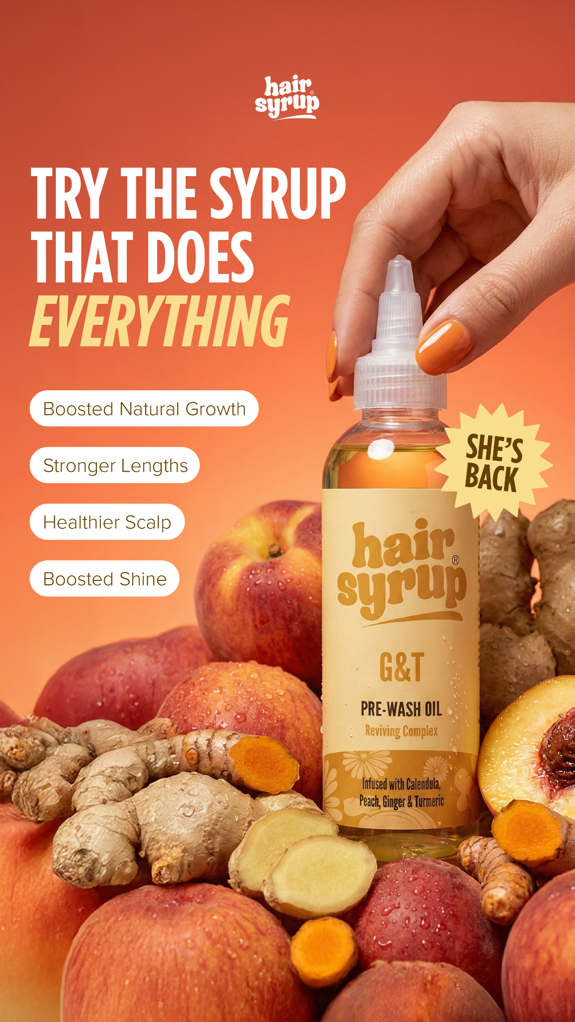 Hair Syrup Facebook ad