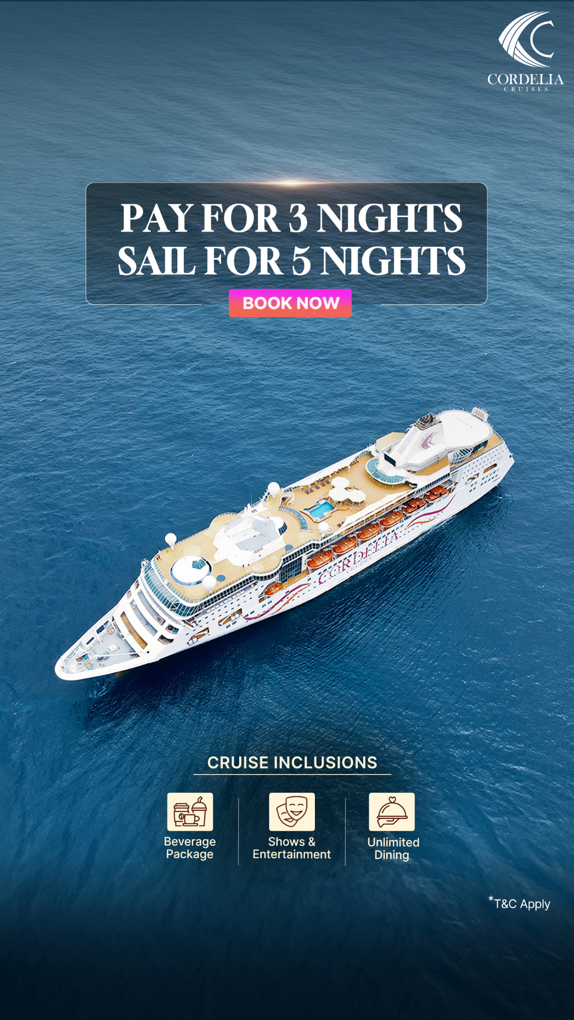 Cordelia Cruises Facebook ad