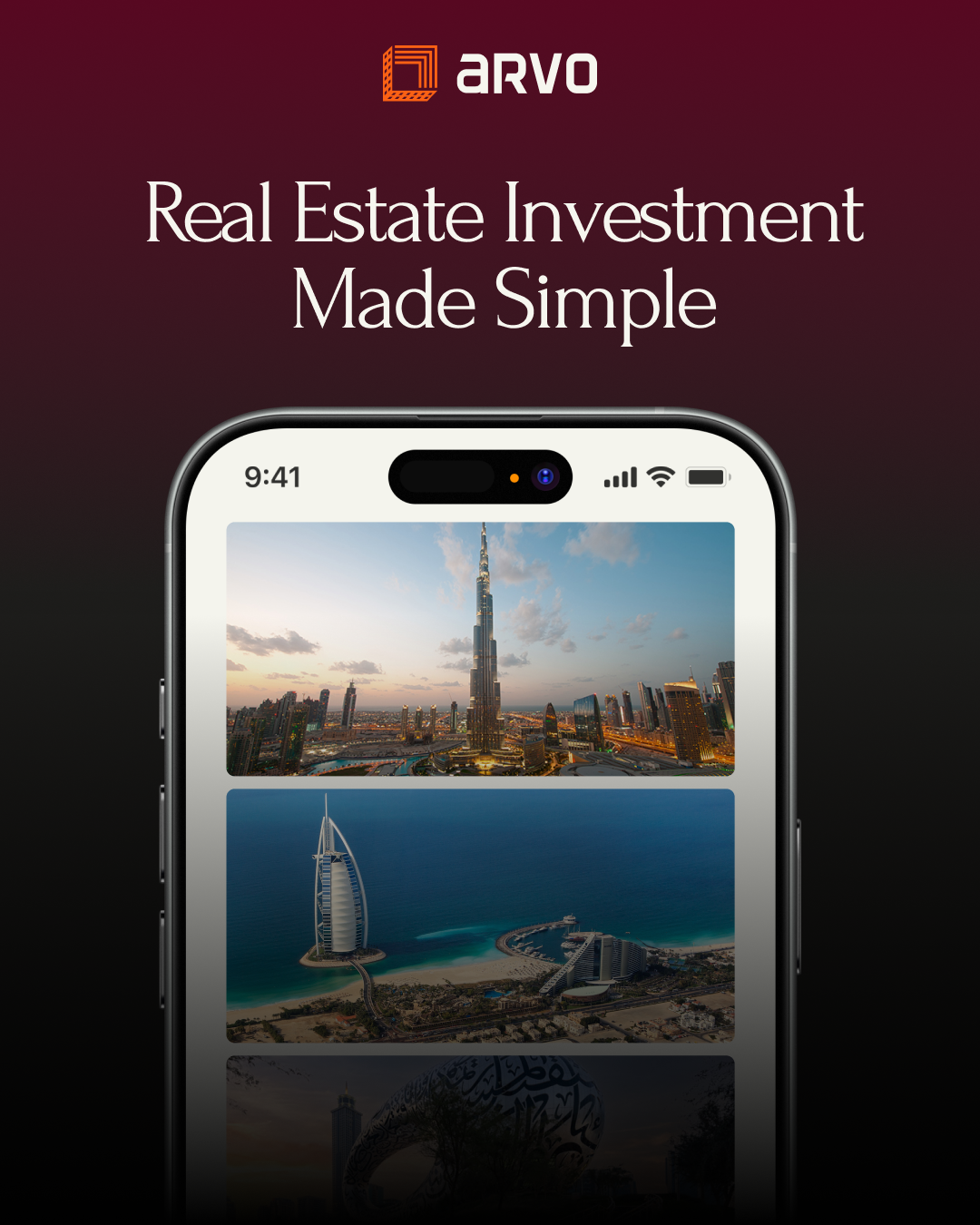 Arvo Facebook ad: Earn like a landlord from $100.