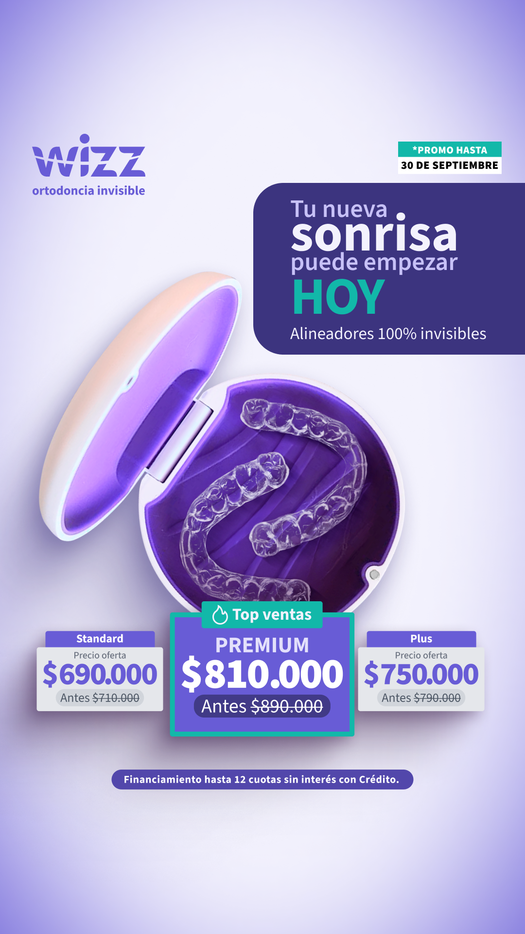 Wizz Chile Facebook ad: Alineadores en cuotas | 6 cuotas *Sin tarjeta de crédito*