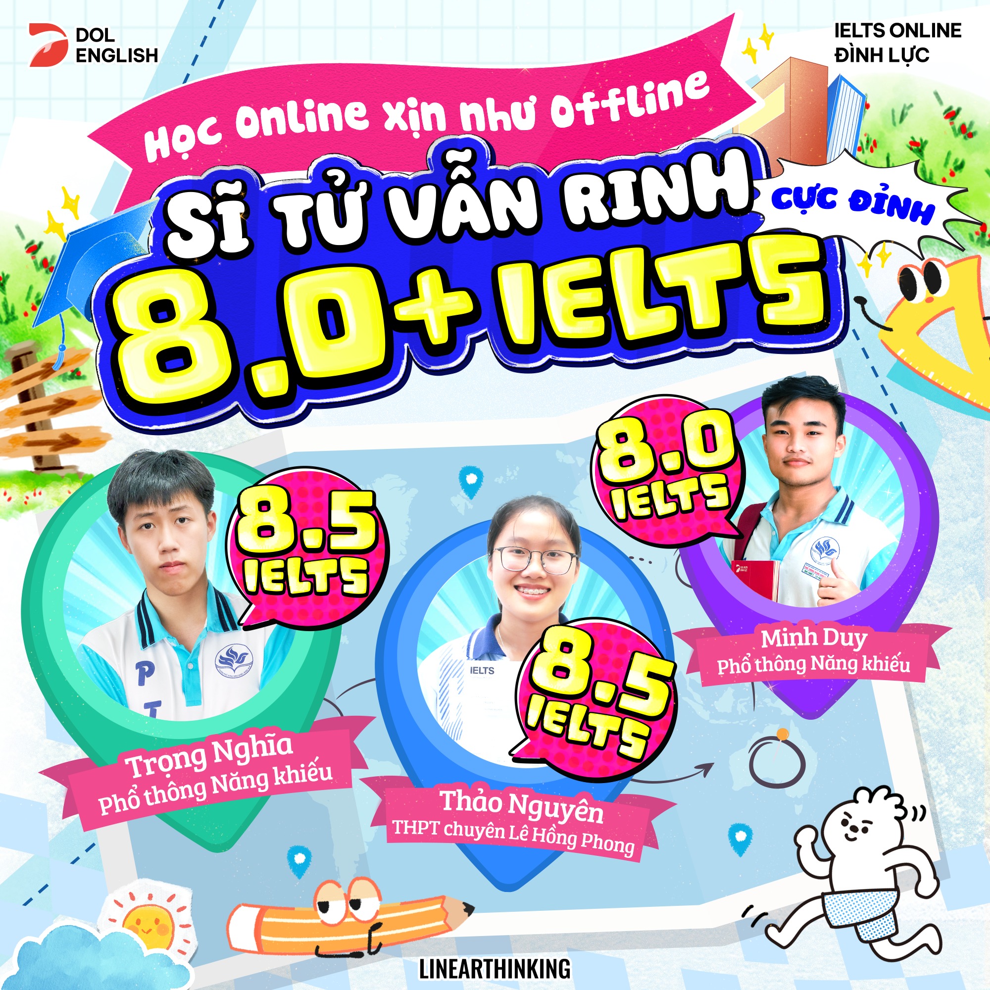 DOL Đình Lực - Học IELTS SAT TOEIC Online Facebook ad