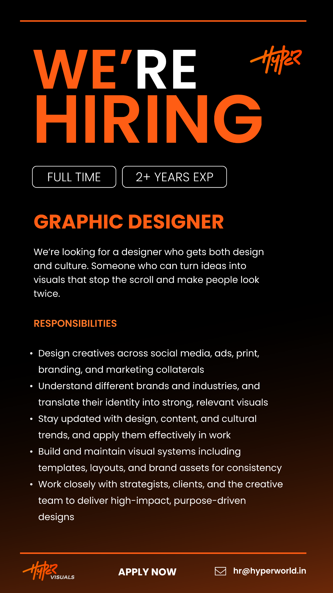 Hyper Visuals Facebook ad: Good design gets noticed.