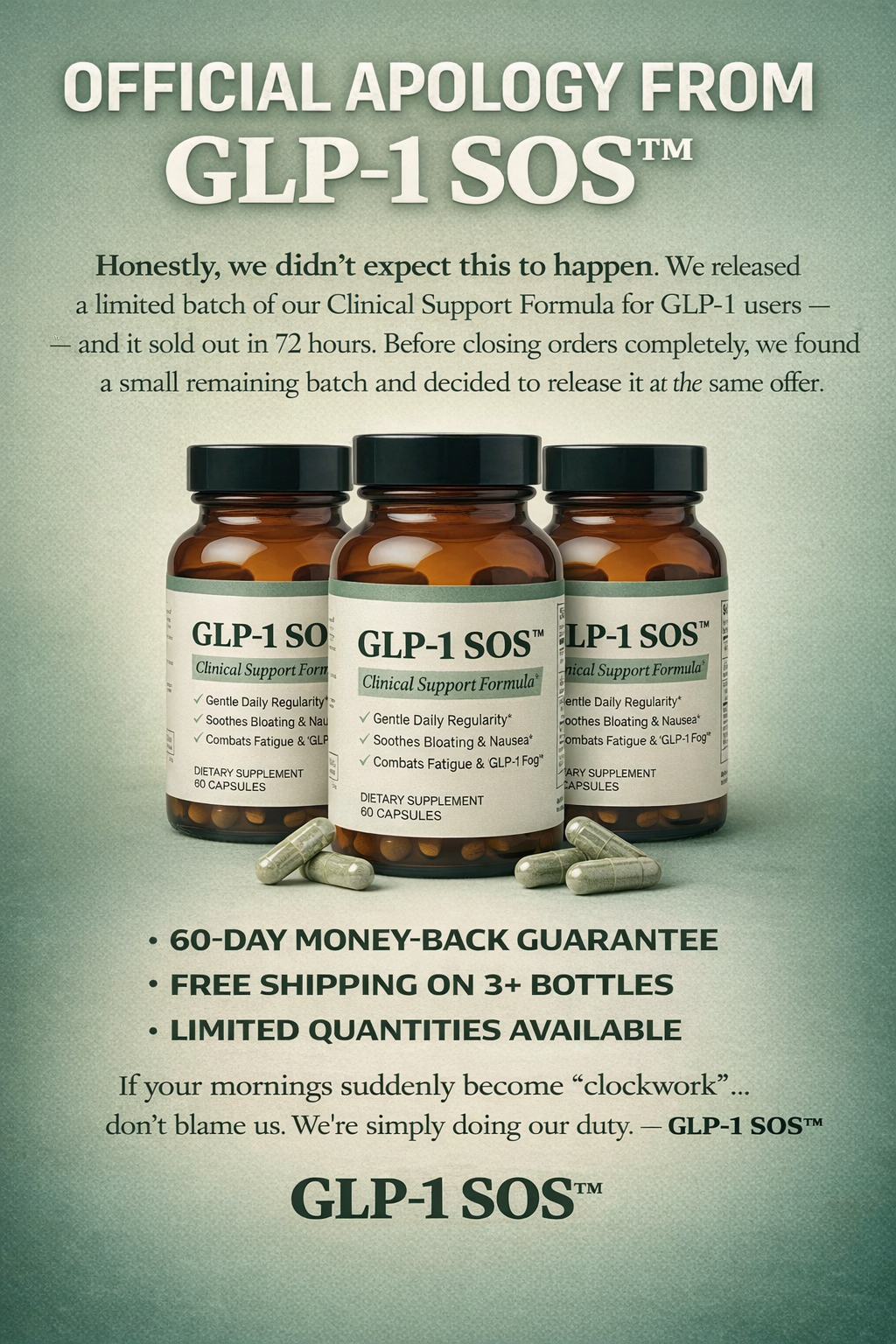 GLP-1 SOS Supplements Facebook ad