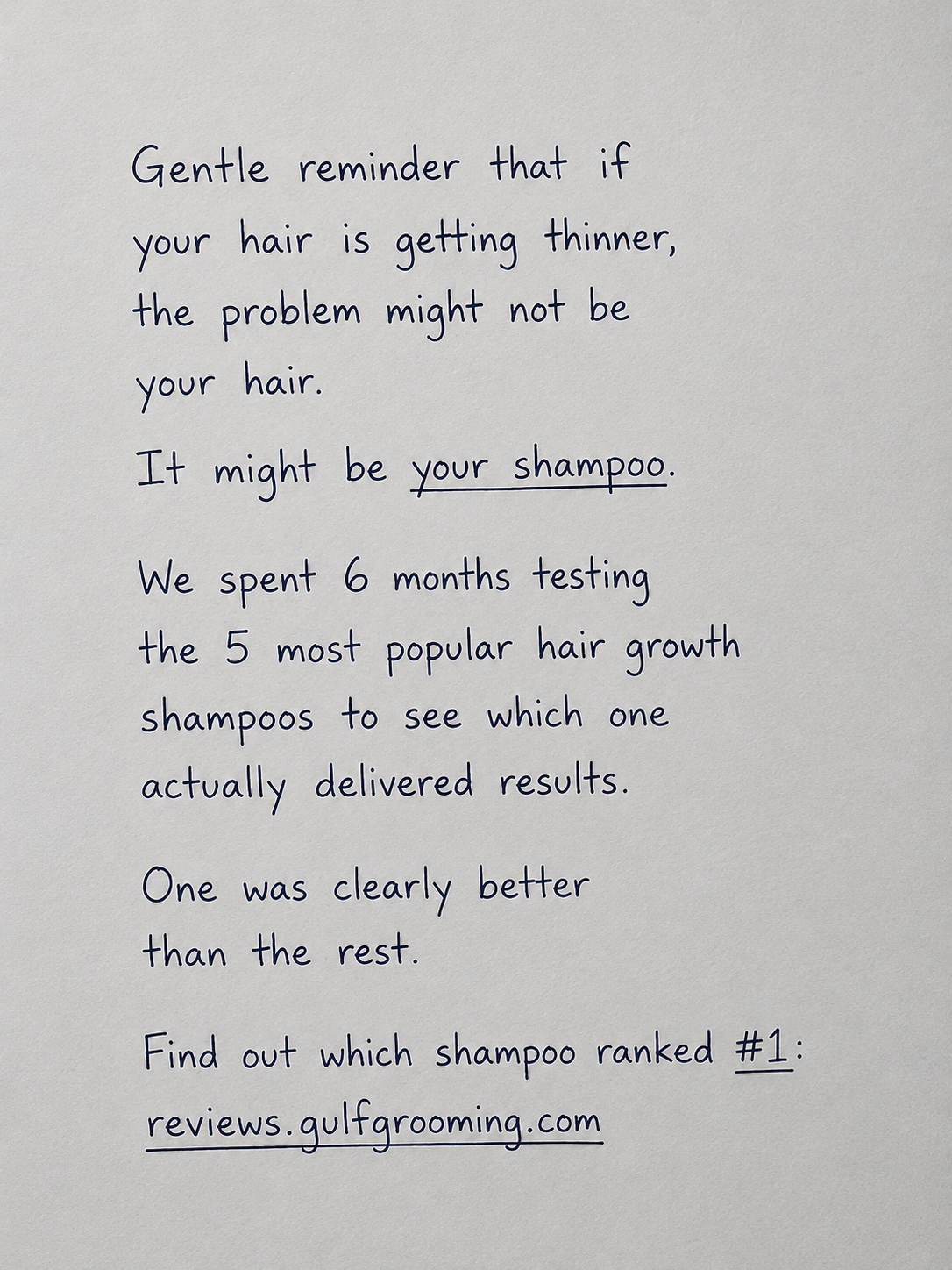 My Hair Journal Facebook ad: The 5 Best Hair Growth Shampoos, Ranked