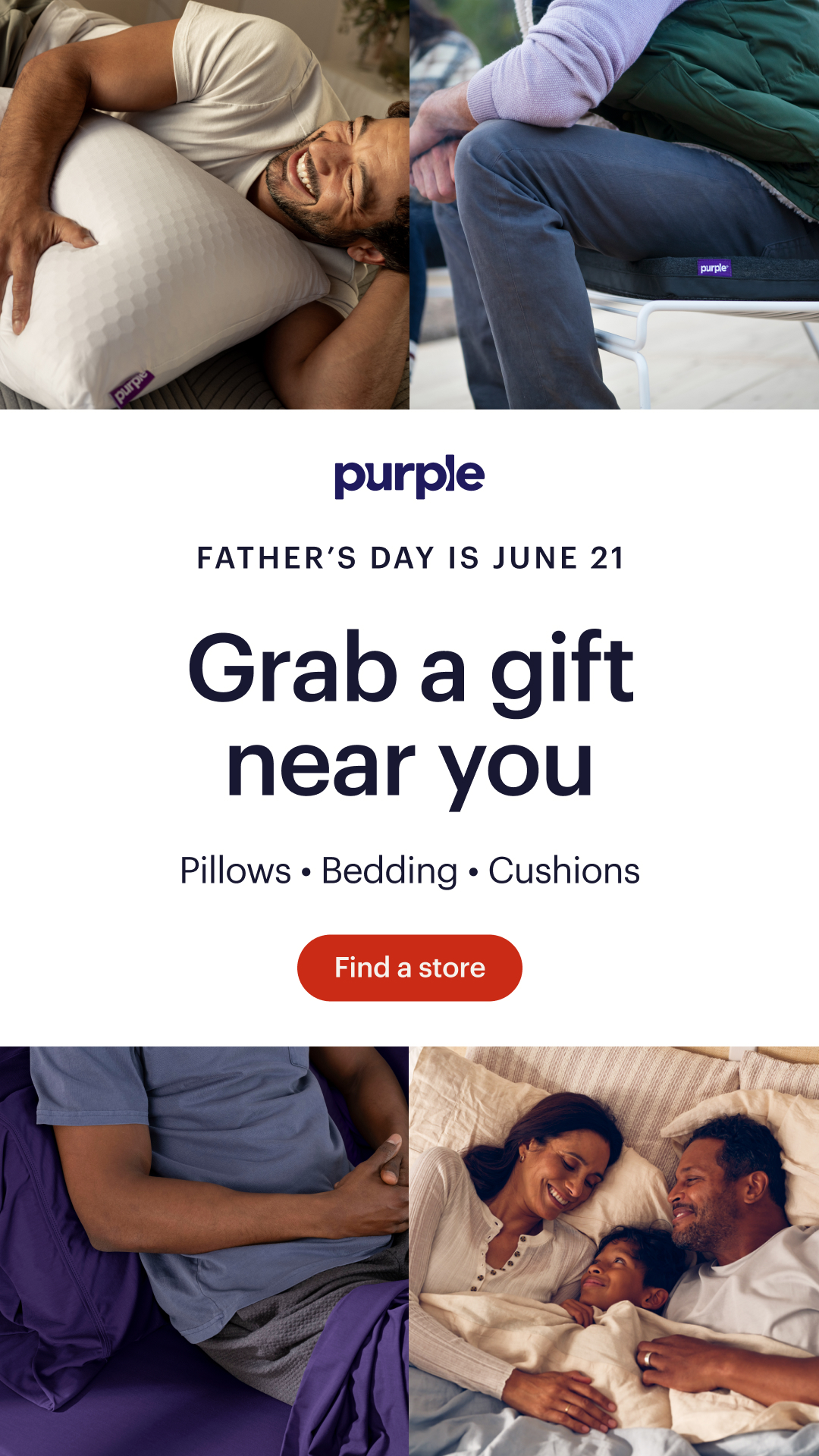 Purple Facebook ad