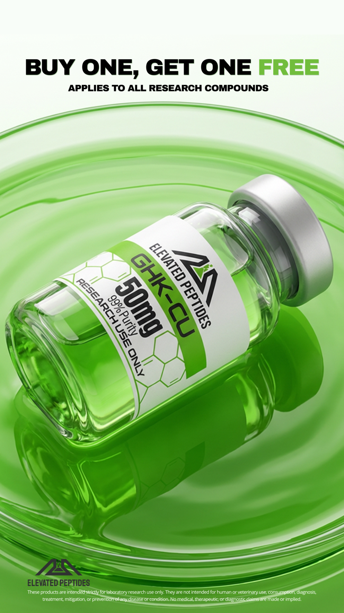 Elevated Peptides Facebook ad from Jan 20, 2026