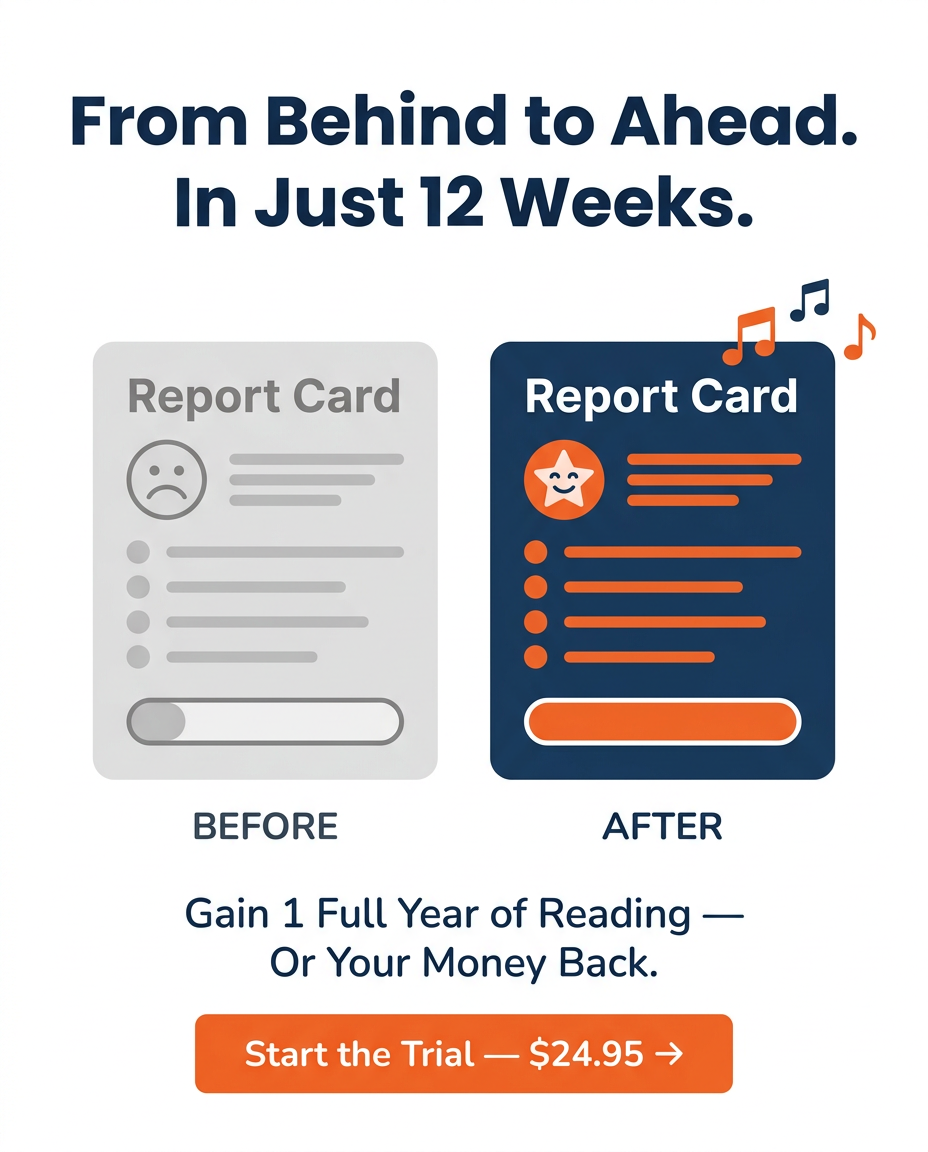 TUNE Into Reading Facebook ad: How to get 1 full year of reading growth in 12 weeks