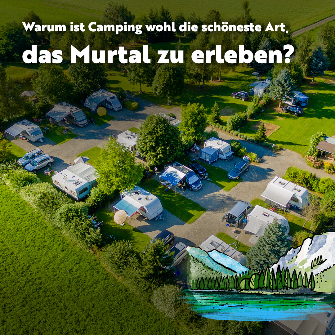 Region Murtal Facebook ad: Raus aus dem Alltag, rein ins Abenteuer, Campen…