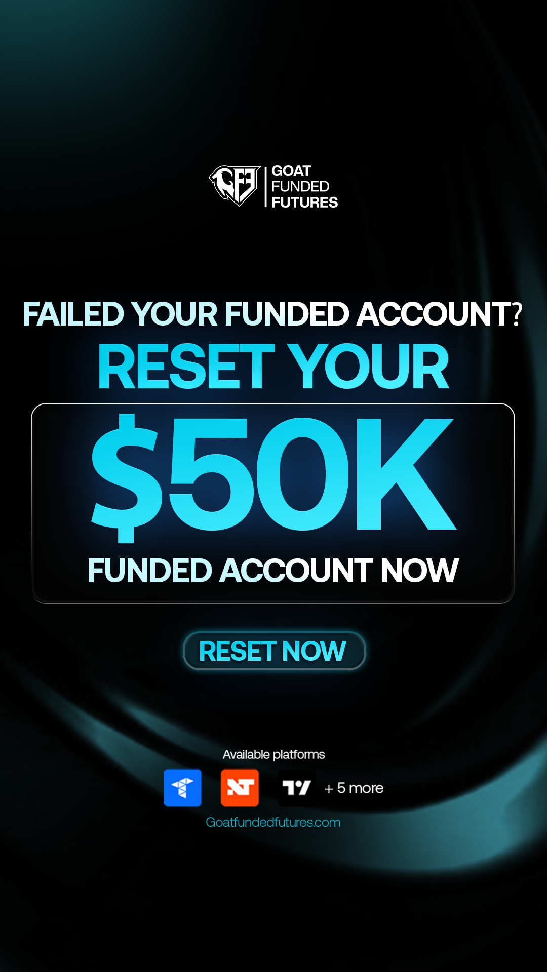 Goat Funded Futures Facebook ad