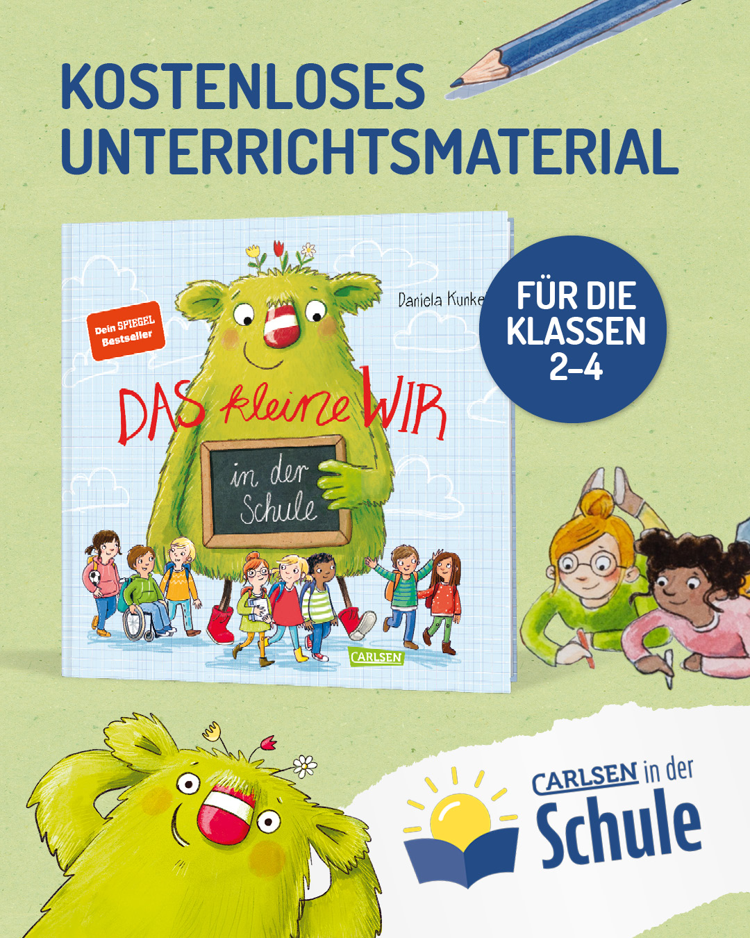 Carlsen Kinderbuch Facebook ad: Carlsen in der Schule: Kostenlose Unterrichtsmaterialien…