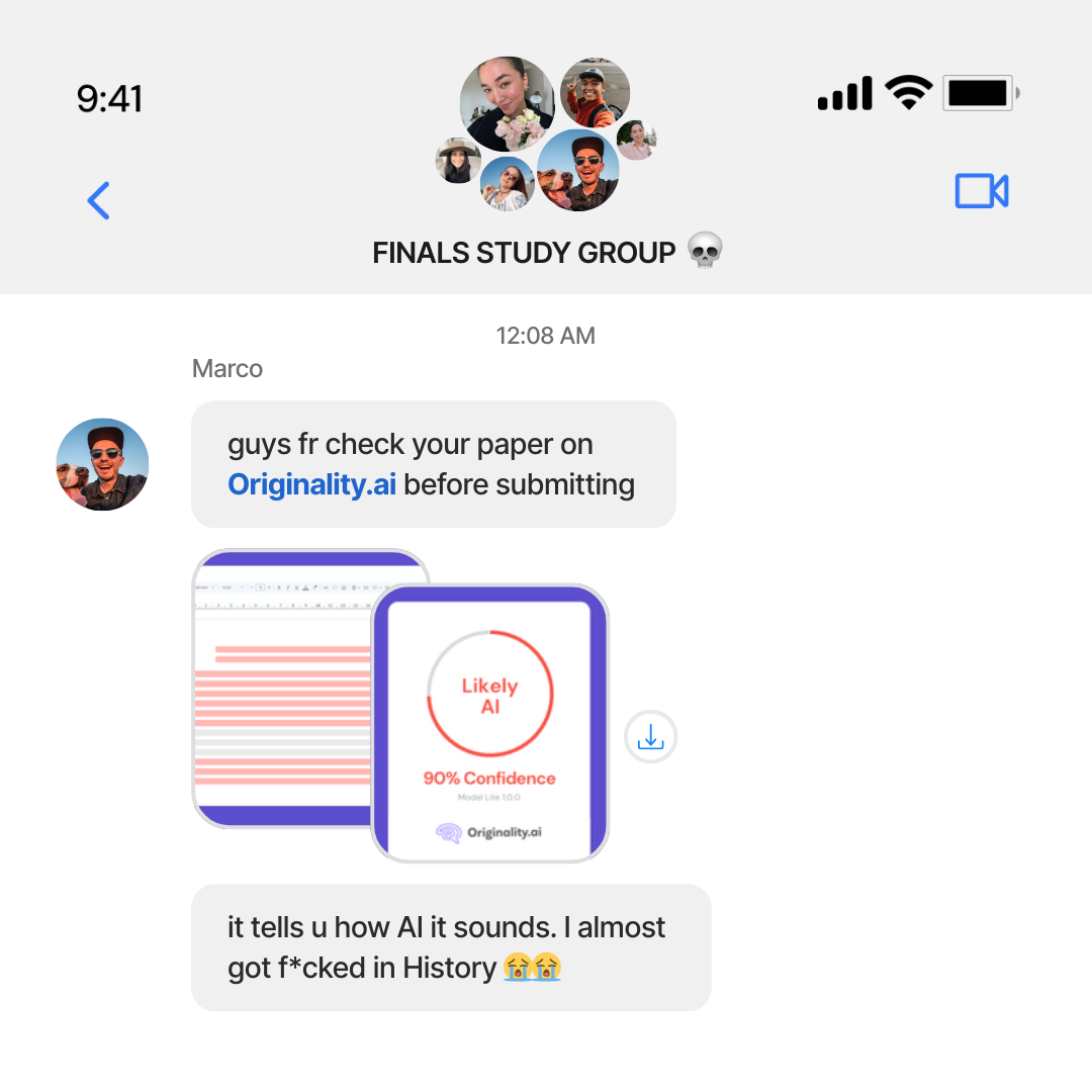 Originality.AI - AI Detection and Plagiarism Checking Facebook ad