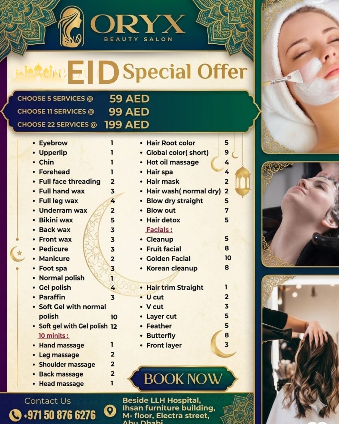 Oryxbeautysalon Facebook ad