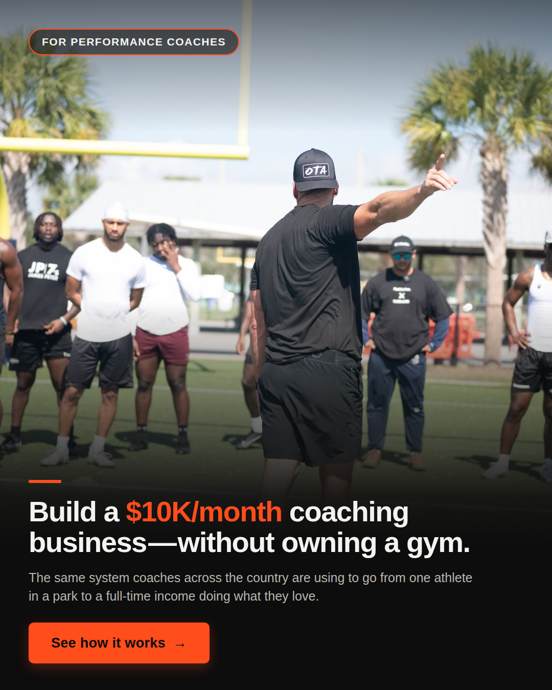 Overtime Athletes Facebook ad: Launch Your Training Business Without The Risk