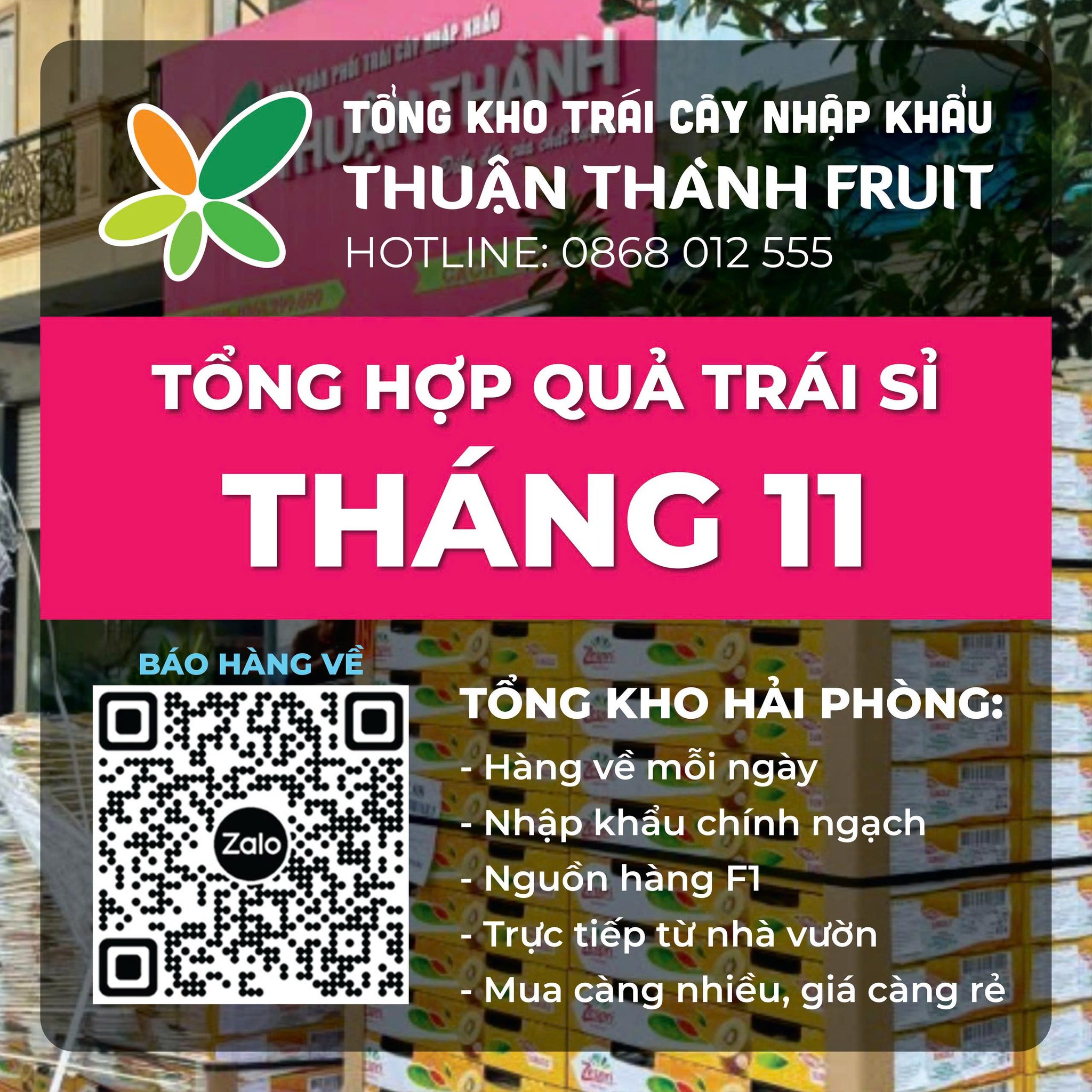 Thuận Thành Fruit - Tổng kho Trái cây nhập khẩu Facebook ad: - TỔNG HỢP